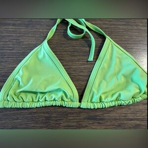 VICTORIA’S SECRET TRIANGLE BIKINI TOP SZ S NEON BRIGHT GREEN LIME VINTAGE Y2K